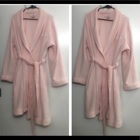 calvin klein plush shawl collar robe
